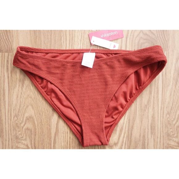 Xhilaration Juniors' Textured Cheeky Bikini Bottom | Coco | Size L | NWT - Picture 2 of 6